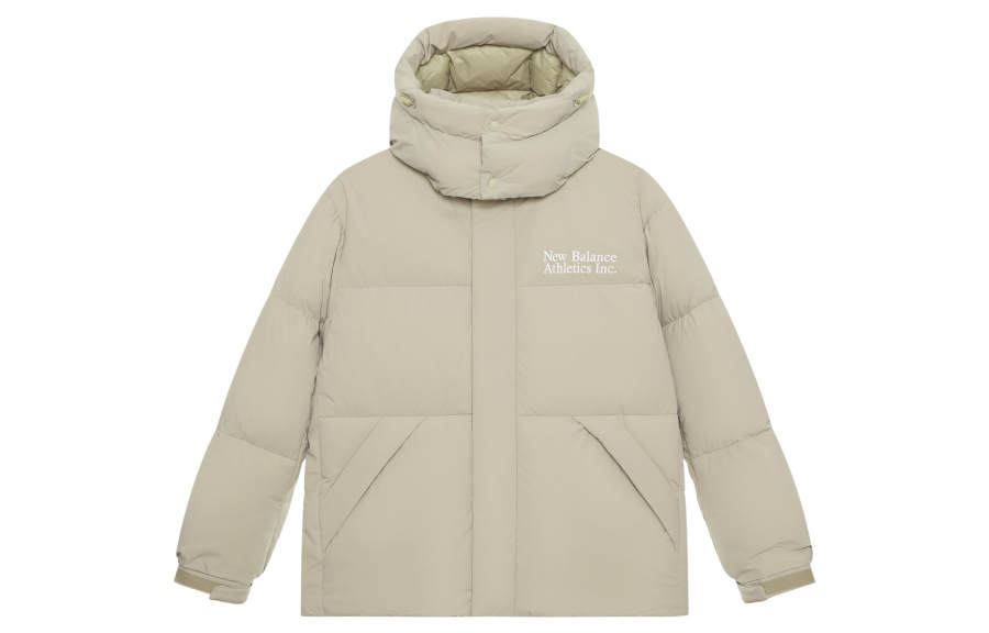 New Balance New Balance Retro Sports Collection Large Pocket Design Duck Down Jacket Unisex Dark Khaki