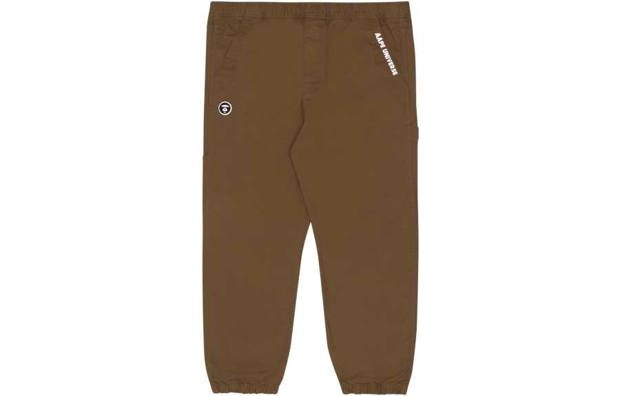 Aape Aape Casual Pants Men's Brown BWL Moderate Cuffed Pants