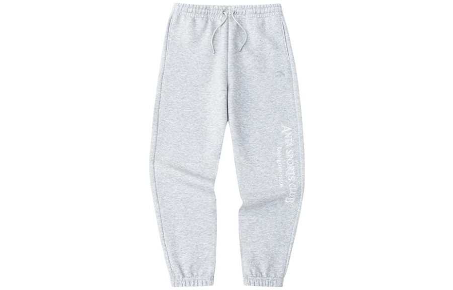 Anta Life Collection Knitted Sweatpants Men's Gray Heather Gray