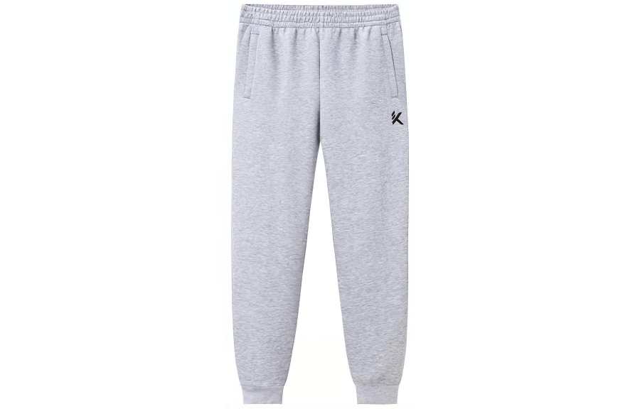 Anta Basketball Collection Knitted Sweatpants Men's Gray Heather Gray