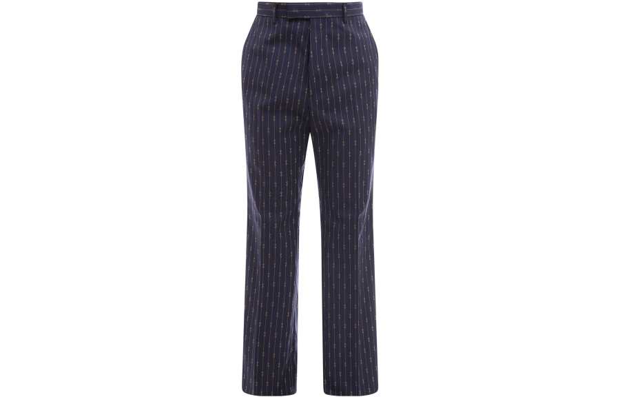 GUCCI Casual Pants Men's Blue Moderate Straight Fit Pants