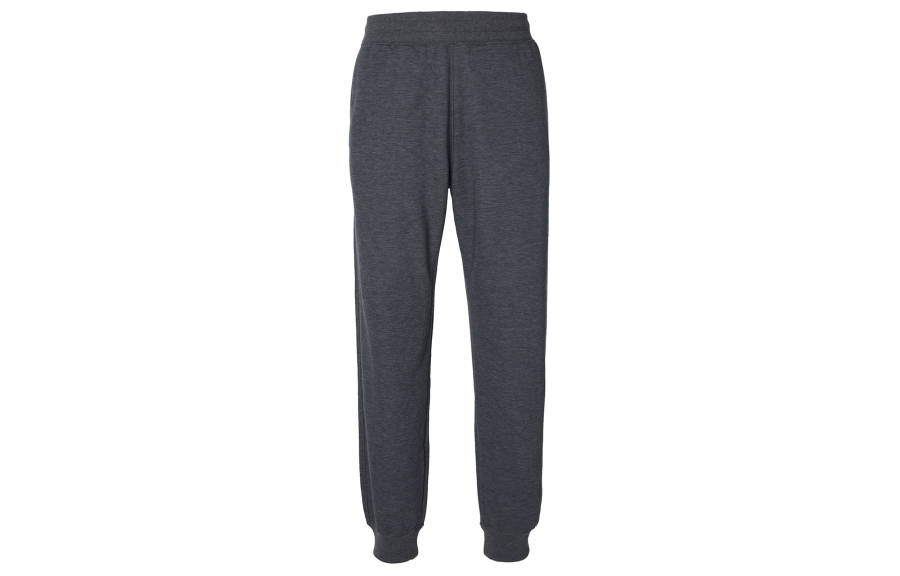 UNIQLO Thermal Solid Color Elastic Cuff Fleece Lined Knitted Sweatpants Unisex Dark Gray