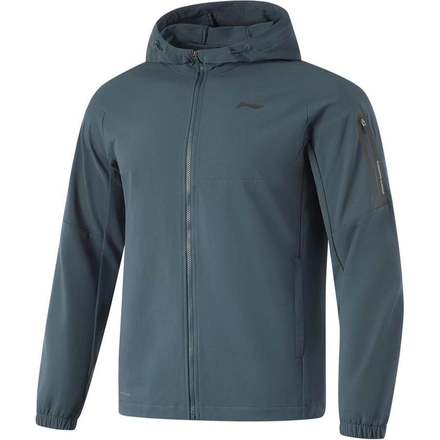 Li-Ning Li Ning Sports Life Collection Trench Coat Men's Snail Dark Cyan