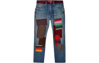 Junya Watanabe patchwork-design slim-cut jeans
