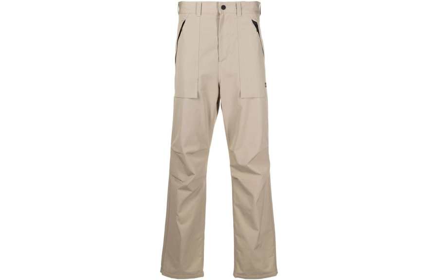 MSGM MSGM Casual Pants Men's Khaki Moderate Straight Fit Pants