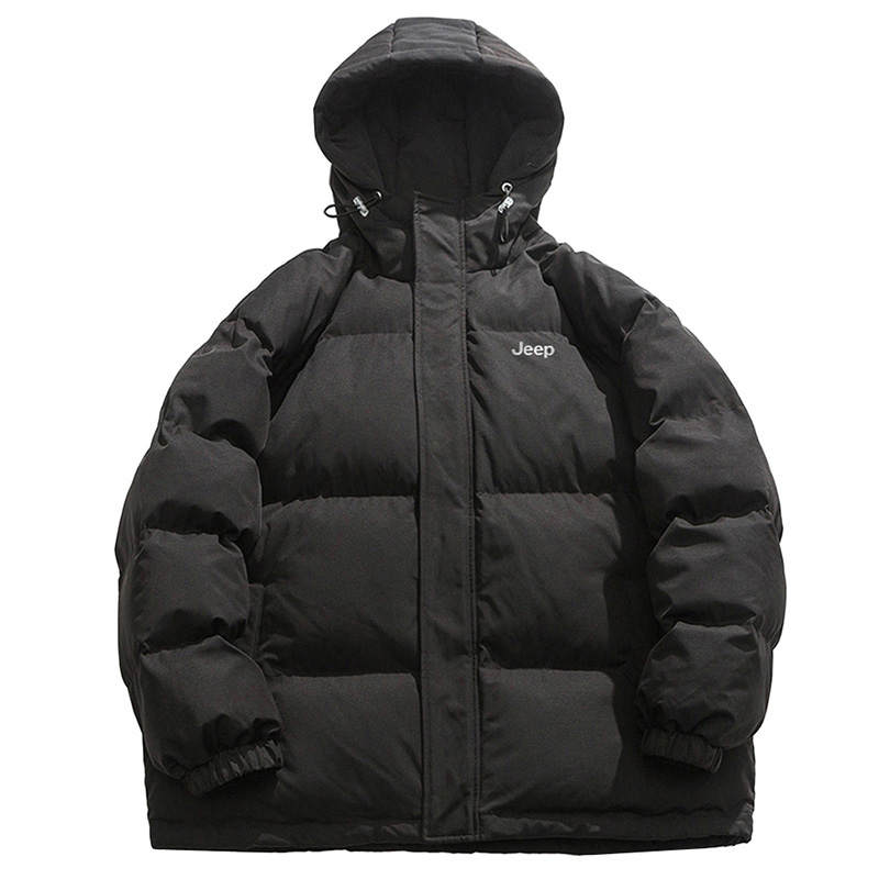 Jeep Jeep Puffer Jackets Unisex Hooded Thickened Patchwork Puffer Jacket
