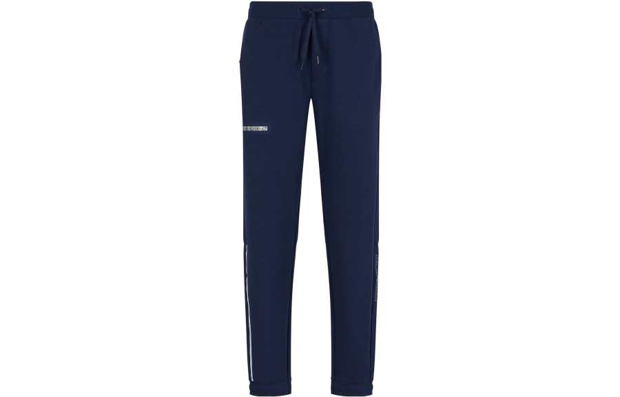 EMPORIO ARMANI EA7 Knitted Sweatpants Men's Navy Moderate Cuffed Pants