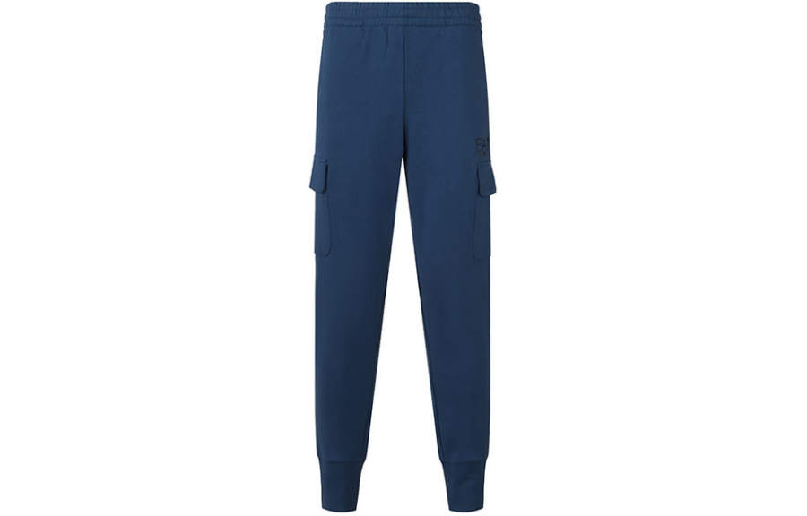 EMPORIO ARMANI FW22 Knitted Sweatpants Men's Sea Blue