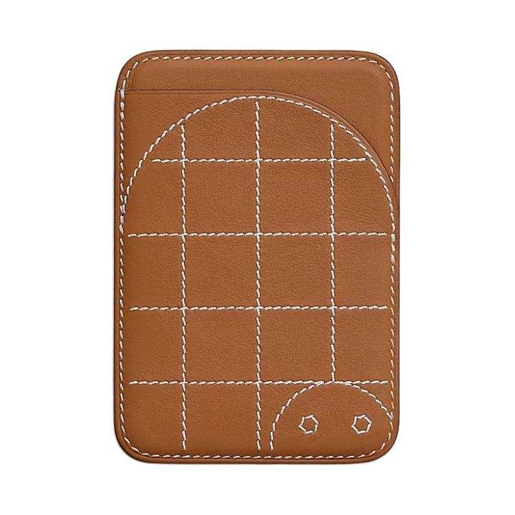 HERMES Magsafe Swift Calfskin Card Holder Women's 37 Gold Brown