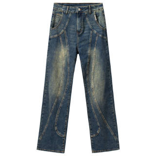 XINYINSU Jeans Unisex Moderate Straight Fit Pants