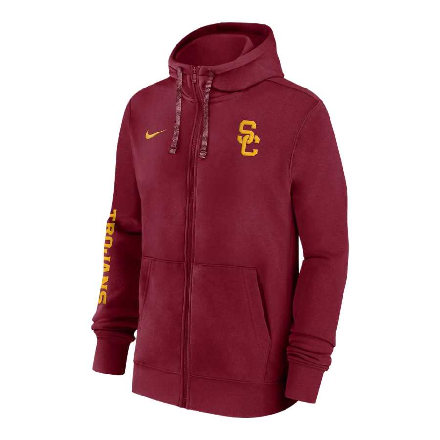 Nike Nike Usc Trojans Sideline Team Issue Men's Nike College Full Zip Hoodie