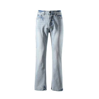 GTRG Jeans Unisex Ice Blue Moderate Straight Fit Pants
