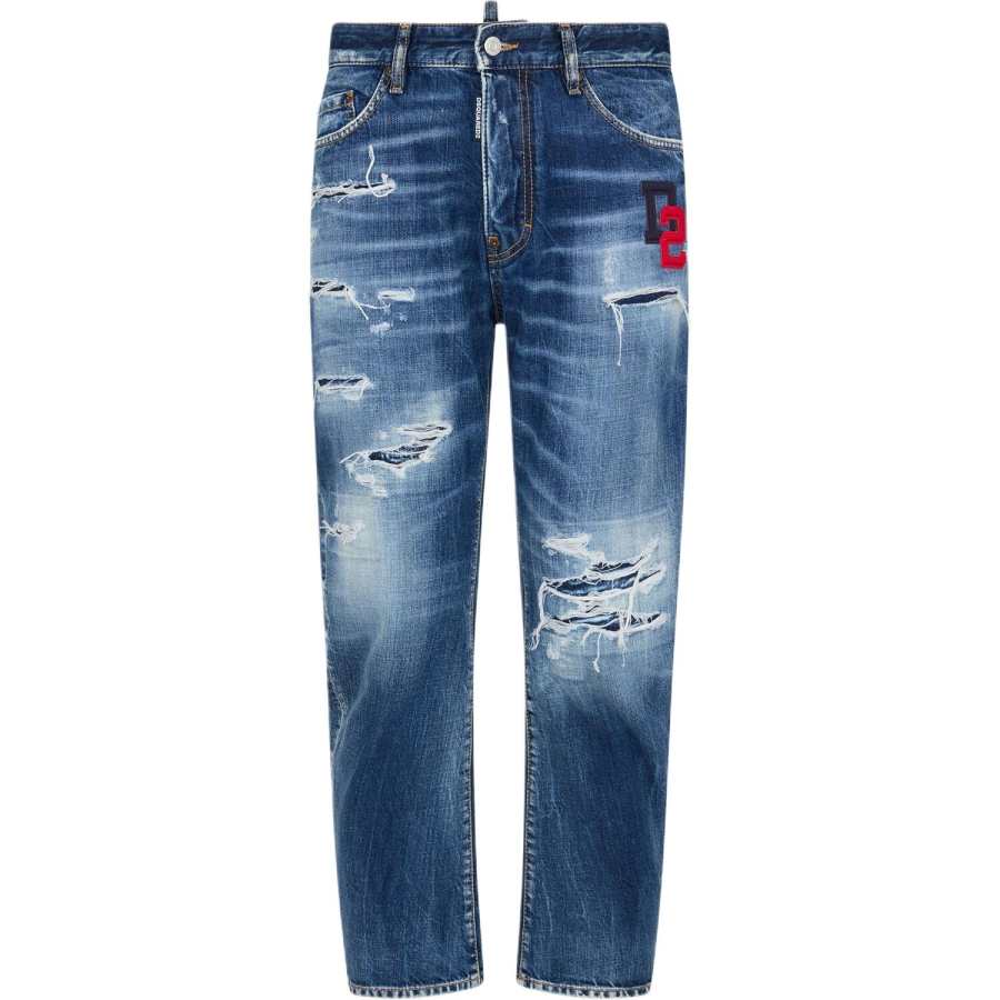 DSQUARED 2 Dsquared2 Logo Patch Distressed Jeans