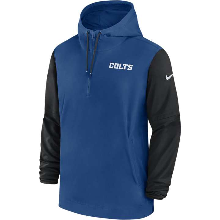 Nike Nike Indianapolis Colts Sideline Pre-Game Player Men's Nike Nfl 1/2-Zip Hooded Jacket