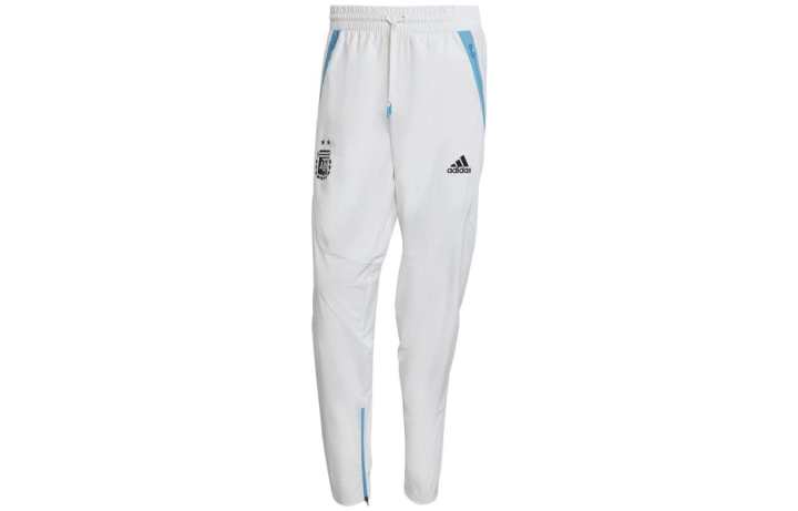 Adidas Adidas Knitted Sweatpants Men's White Moderate Cuffed Pants