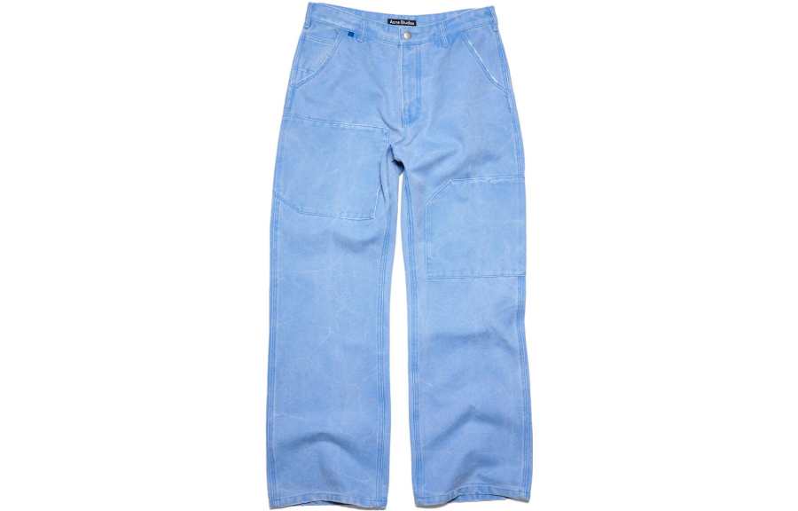 Acne Studios Acne Studios Distress Detailed Wide Leg Pants