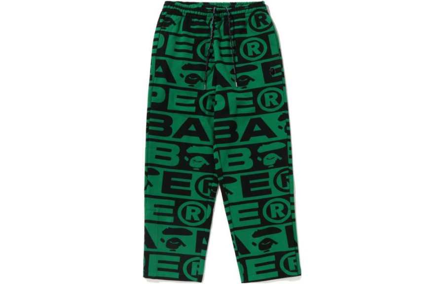 A BATHING APE A BATHING APE Logo-print Cotton Blend Track Pants