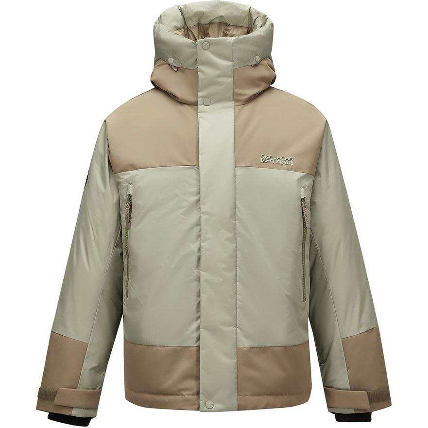 Skechers Wilderness Outdoor Collection Down Jacket Men's Laurel Oak Gray