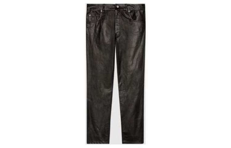 GUCCI Casual Pants Men's Black Moderate Slim Fit Pants