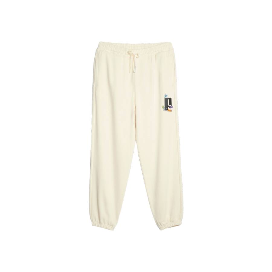 PUMA X The Smurfs Sweatpants Tr Knitted Sweatpants Men's Cotton Linen Blend In Natural Color Moderate Cuffed Pants
