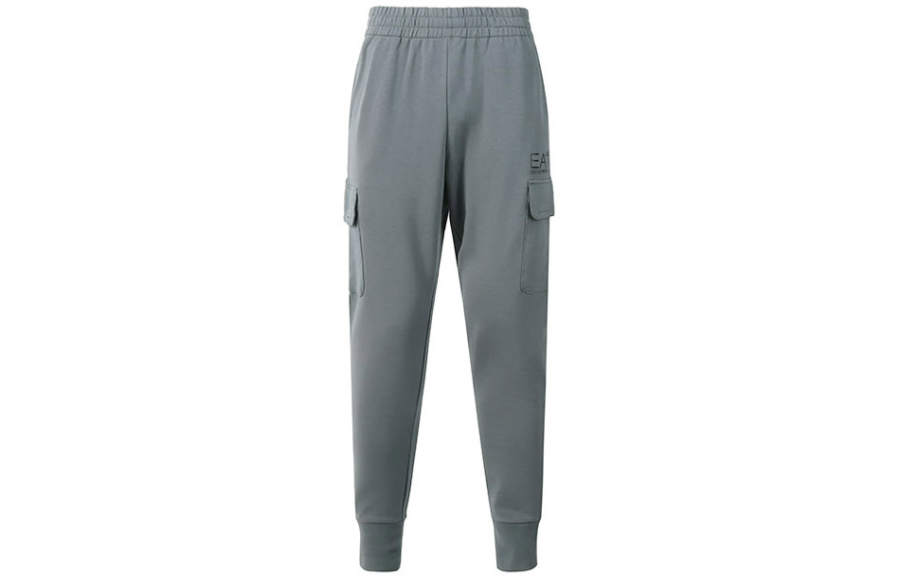 EMPORIO ARMANI EA7 FW22 Knitted Sweatpants Men's Dark Blue Gray