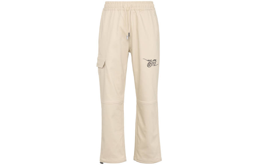 Li-Ning Li Ning Artist DFT Collaboration Collection, Wade, Straight Fit Fleece Lined Casual Pants Winter Unisex Khaki