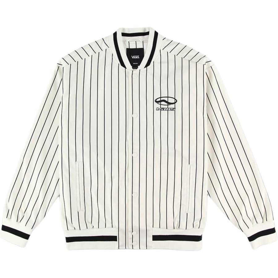 Vans Vans Jackets Men's White Baseball Collar Moderate Other