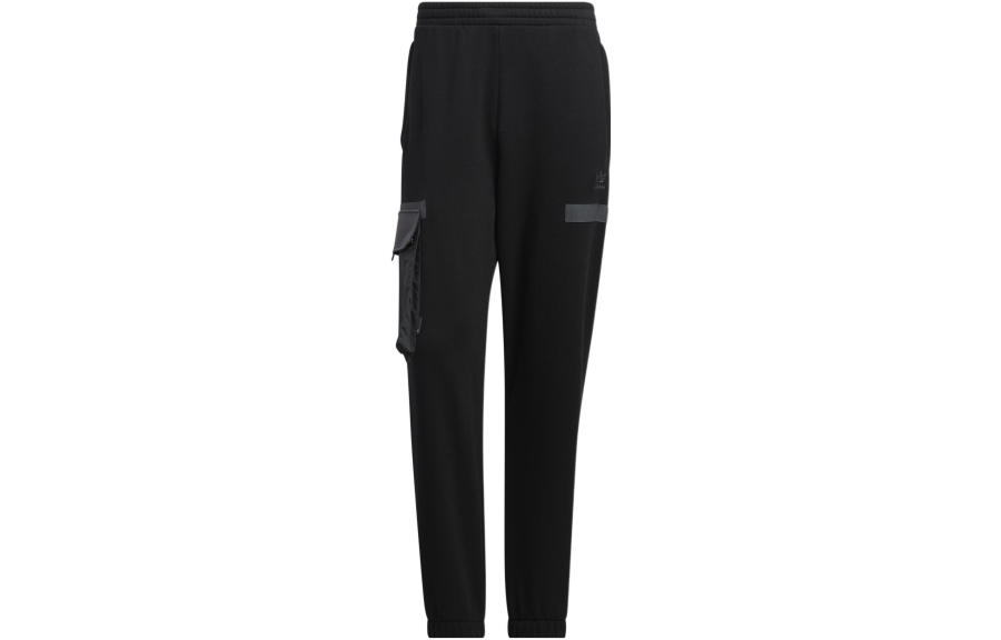 Adidas Originals Knitted Sweatpants Men's Black Moderate Cuffed Pants