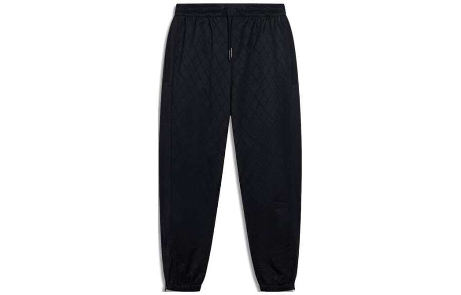 Li-Ning Li Ning Knitted Sweatpants Men's Black Moderate Cuffed Pants