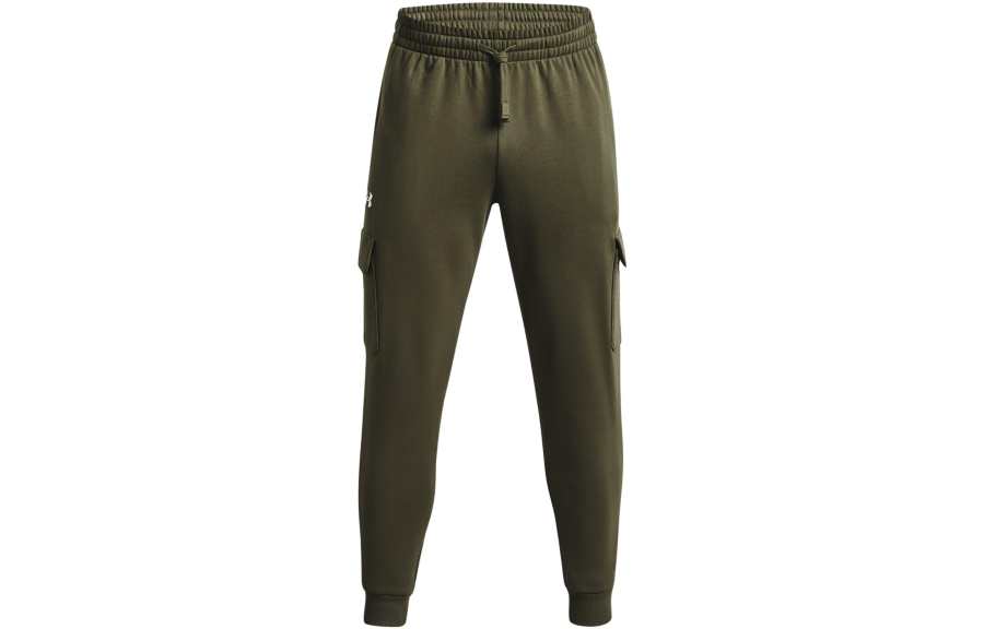 Under Armour Rival Fleece Knitted Sweatpants Men's Green Thickened Cuffed Pants