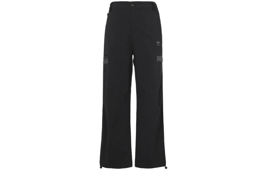 Adidas Originals Knitted Sweatpants Men's Black Moderate Straight Fit Pants