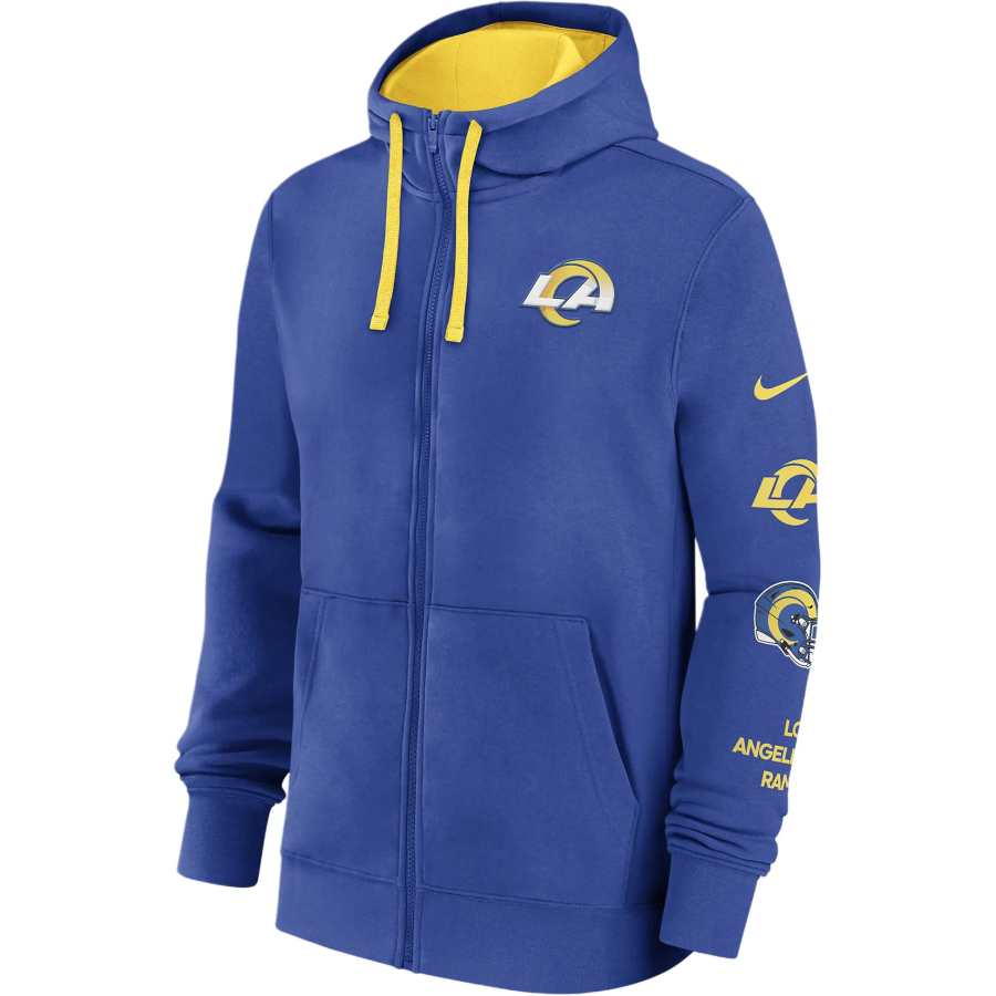 Nike Nike Los Angeles Rams Club Men's Nike Nfl Full Zip Hoodie