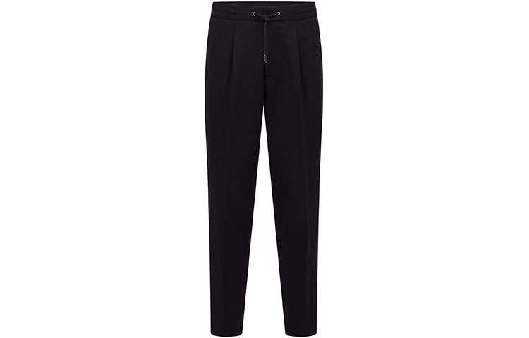 HUGO BOSS Casual Pants Men's Black Moderate Straight Fit Pants