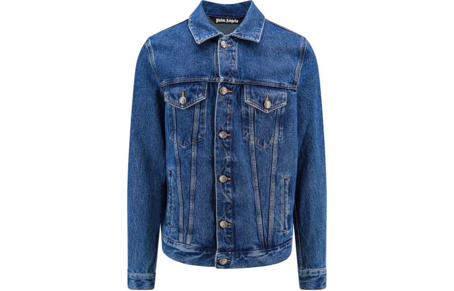 PALM ANGELS Palm Angels embossed-monogram denim jacket