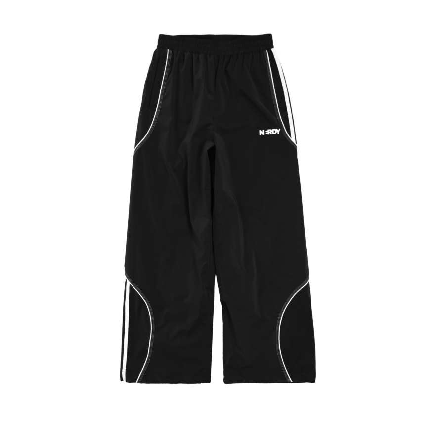 Nerdy Knitted Sweatpants Unisex Black Moderate Straight Fit Pants