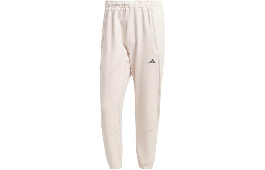 Adidas Adidas Designed For Training Yoga Training 7/8 Pants Knitted Sweatpants Men's Gray White