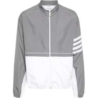 THOM BROWNE 4 Bar Stripe Detailed Zipped Windbreaker