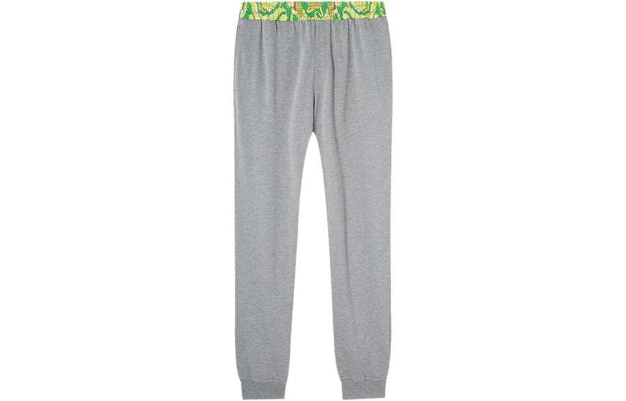 VERSACE VERSACE Knitted Sweatpants Men's Gray Moderate Cuffed Pants