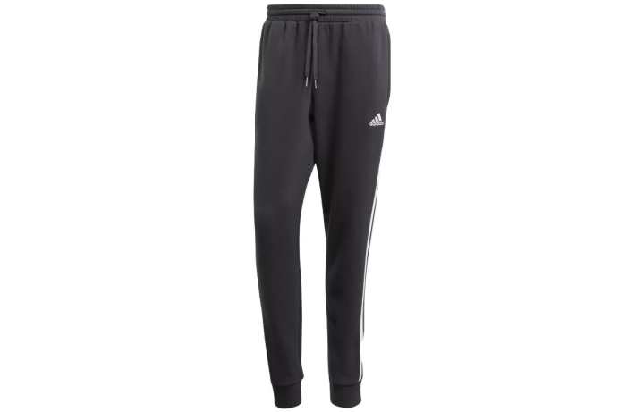 Adidas Adidas COLORBLOCK Knitted Sweatpants Men's Black Moderate Cuffed Pants