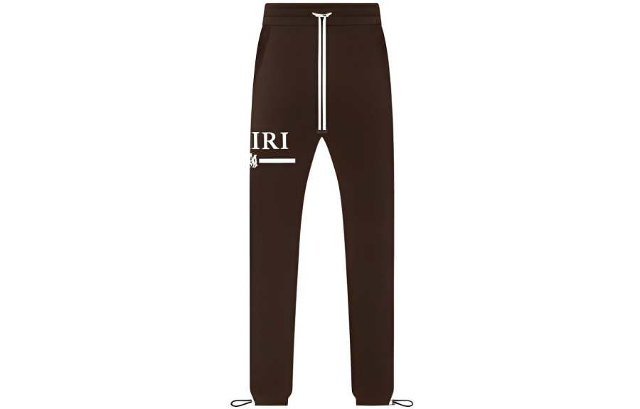 AMIRI Knitted Sweatpants Men's Brown Moderate Cuffed Pants