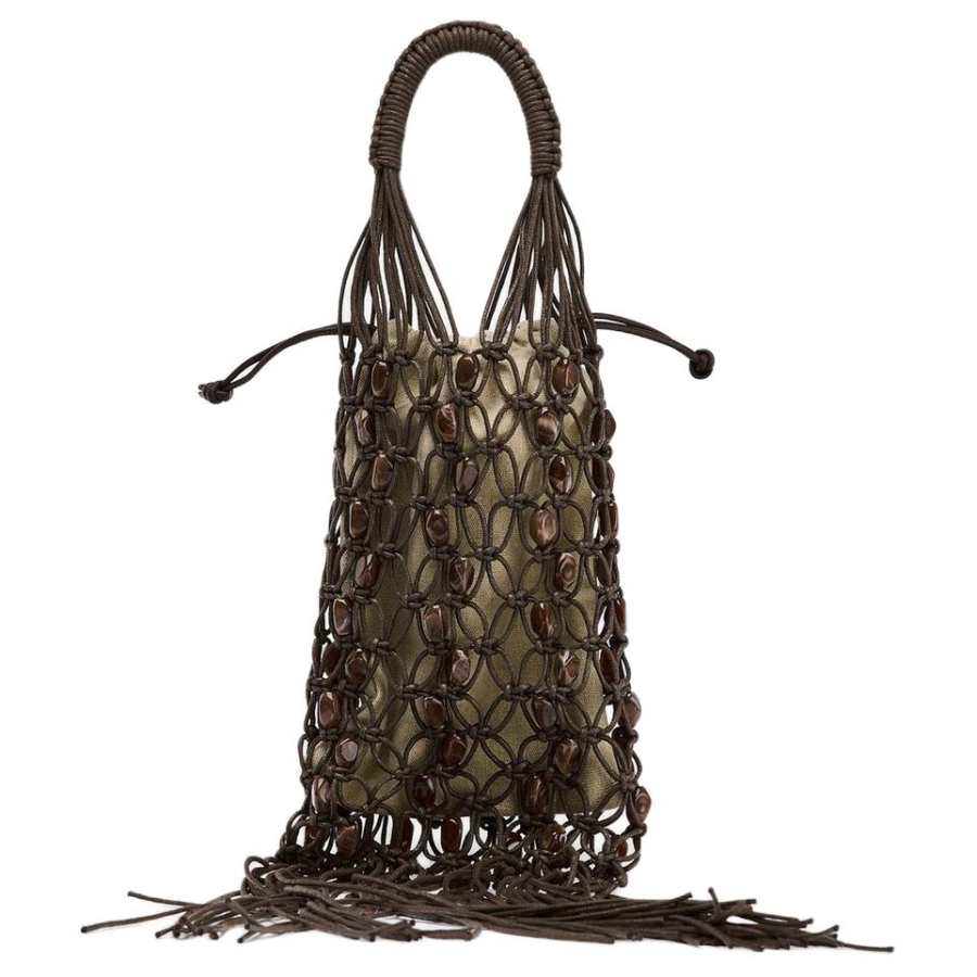 ZARA Cotton Handbag Women's Brown
