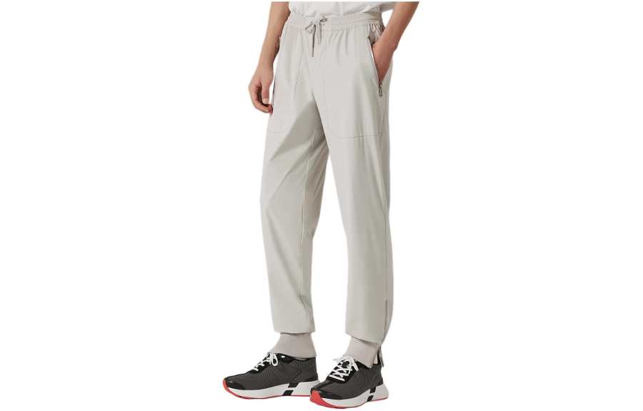 HERMES HERMES Knitted Sweatpants Men's Mist White