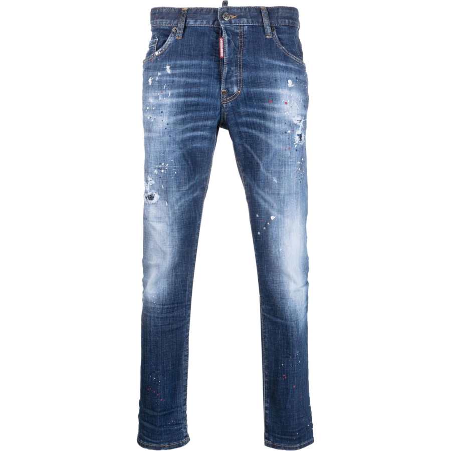 DSQUARED 2 Dsquared2 Paint Splatter Effect Distressed Jeans