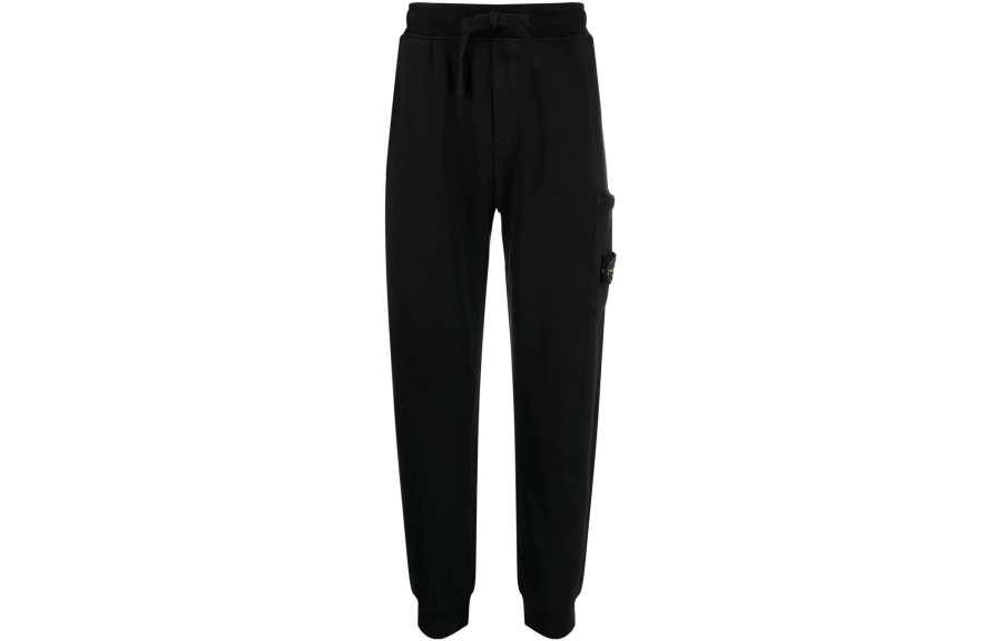 Stone Island Compass-appliqué cotton track pants