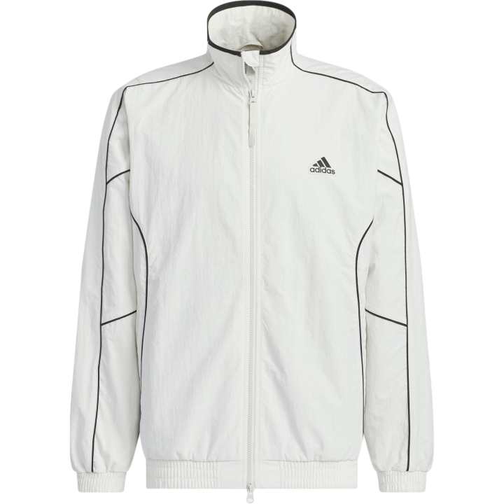 Adidas Adidas WORDING WRINKLED LINED TRACK TOP Jacket Unisex Track Gray