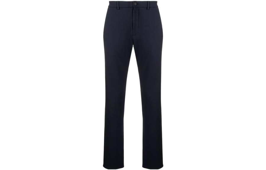 Zzegna Casual Pants Men's Black Moderate Straight Fit Pants