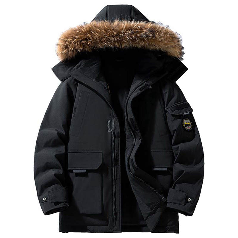 Jeep Jeep Down Jackets Unisex Hooded Thickened Down Coat