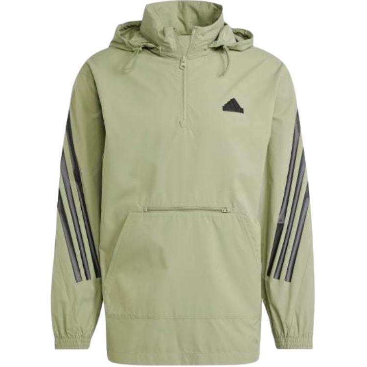 Adidas Adidas Trench Coats Men's Green Hooded Moderate