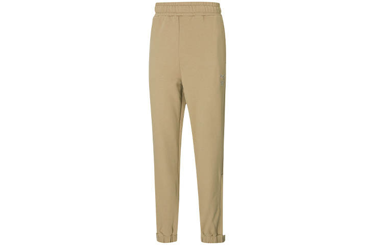 PUMA X Maison Kitsune Casual Pants Unisex Light Khaki Moderate Straight Fit Pants