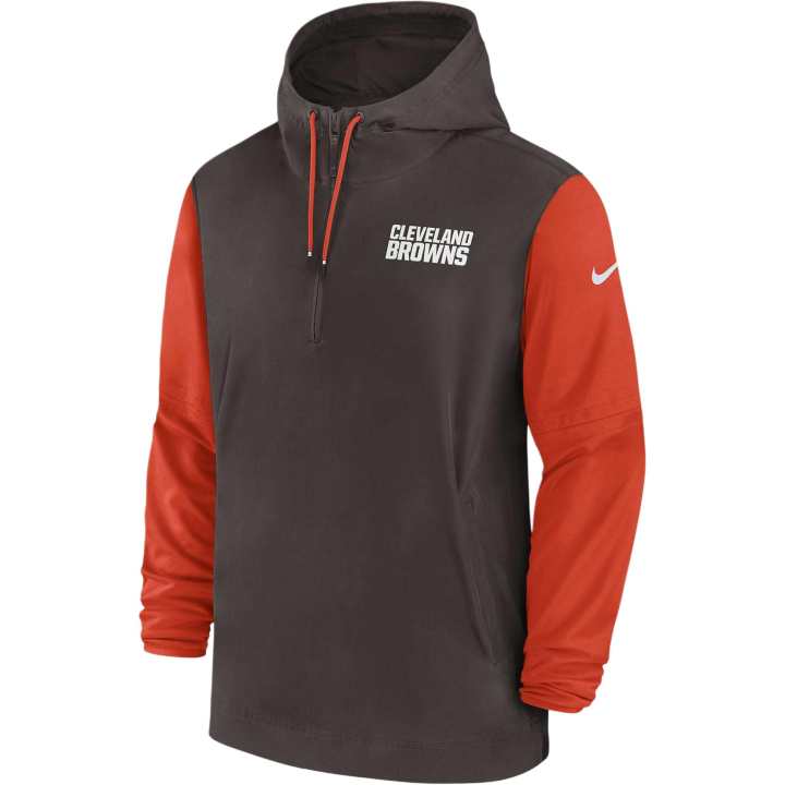 Nike Nike Cleveland S Sideline Pre Game Player Men's Nike Nfl 1/2 Zip Hooded Jacket